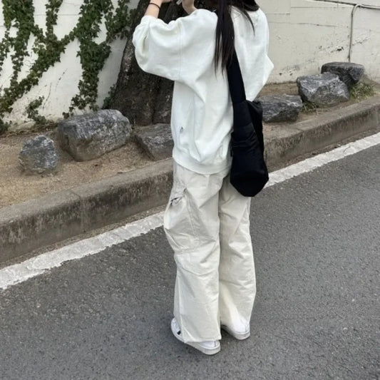 Y2K High Waist Wide Leg Cargo Pants - Bottoms - Cargo Pants - 2