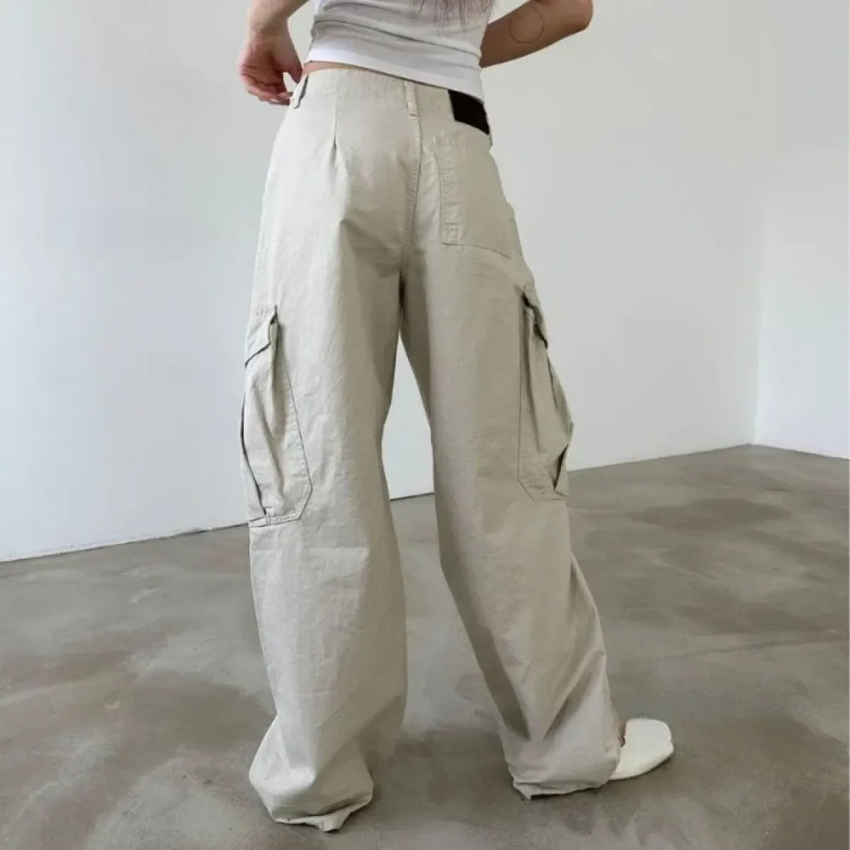 Y2K High Waist Wide Leg Cargo Pants - Bottoms - Cargo Pants - 3