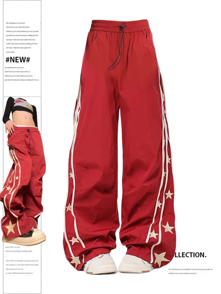 Women’s Baggy Sweatpants - Y2K High Waist Harajuku Joggers - Bottoms - Pants - 1 - 2024