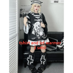 Y2K Japanese Cartoon T-Shirt – Loose Grunge Fairycore Kawaii Top - T-Shirts - Long - Round - T-Shirts - 11