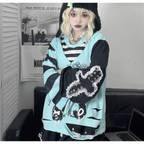 Y2K Japanese Cartoon T-Shirt – Loose Grunge Fairycore Kawaii Top - T-Shirts - Long - Round - T-Shirts - 6