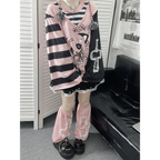 Y2K Japanese Cartoon T-Shirt – Loose Grunge Fairycore Kawaii Top - T-Shirts - Long - Round - T-Shirts - 5