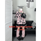 Y2K Japanese Cartoon T-Shirt – Loose Grunge Fairycore Kawaii Top - T-Shirts - Long - Round - T-Shirts - 10