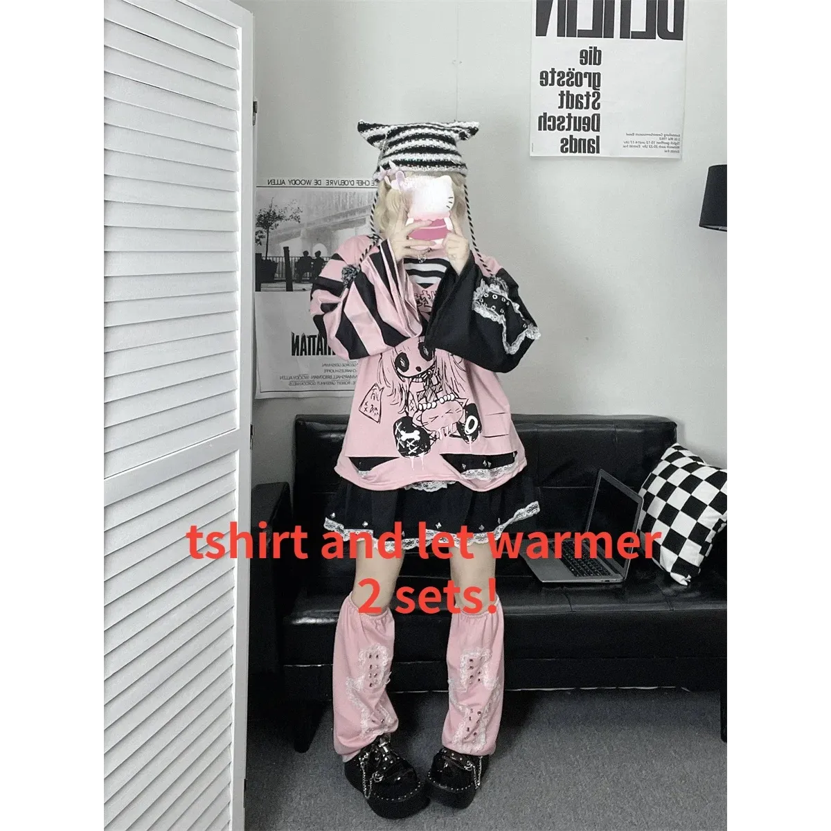 Y2K Japanese Cartoon T-Shirt – Loose Grunge Fairycore Kawaii Top - T-Shirts - Long - Round - T-Shirts - 10