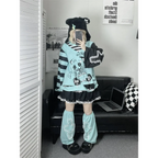 Y2K Japanese Cartoon T-Shirt – Loose Grunge Fairycore Kawaii Top - T-Shirts - Long - Round - T-Shirts - 4