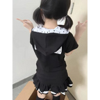 Y2K Kawaii Cat T-Shirt – Sweet Harajuku Patchwork Soft Girl Top - T-Shirts - Long - V-neck - T-Shirts - 2