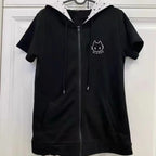 Y2K Kawaii Cat T-Shirt – Sweet Harajuku Patchwork Soft Girl Top - T-Shirts - Long - V-neck - T-Shirts - 7