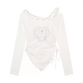 Y2K Kawaii Harajuku Two-Piece Set – Ruffle Skirt & Long Sleeve Top - Bottoms - Long - Round - Clothing Sets - 8