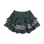 Y2K Kawaii Harajuku Two-Piece Set – Ruffle Skirt & Long Sleeve Top - Bottoms - Long - Round - Clothing Sets - 6