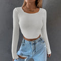 Y2K Knit Long Sleeve Crop Top - Women’s Clothing & Accessories - Crop Top - 1