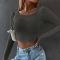 Y2K Knit Long Sleeve Crop Top - Women’s Clothing & Accessories - Crop Top - 4