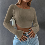 Y2K Knit Long Sleeve Crop Top - Women’s Clothing & Accessories - Crop Top - 5