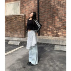 Lace Overlay A-Line Skirt – Y2K E-Girl Summer Drop - Bottoms - Skirt - 5