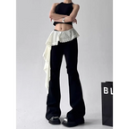 Y2K Lace Patchwork Flare Pants - Bottoms - Pants - 5