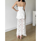 Y2K Lace Ruffle Irregular Fairycore Dress - All Dresses - Midi Dress - 5