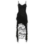 Y2K Lace Ruffle Irregular Fairycore Dress - All Dresses - Midi Dress - 8