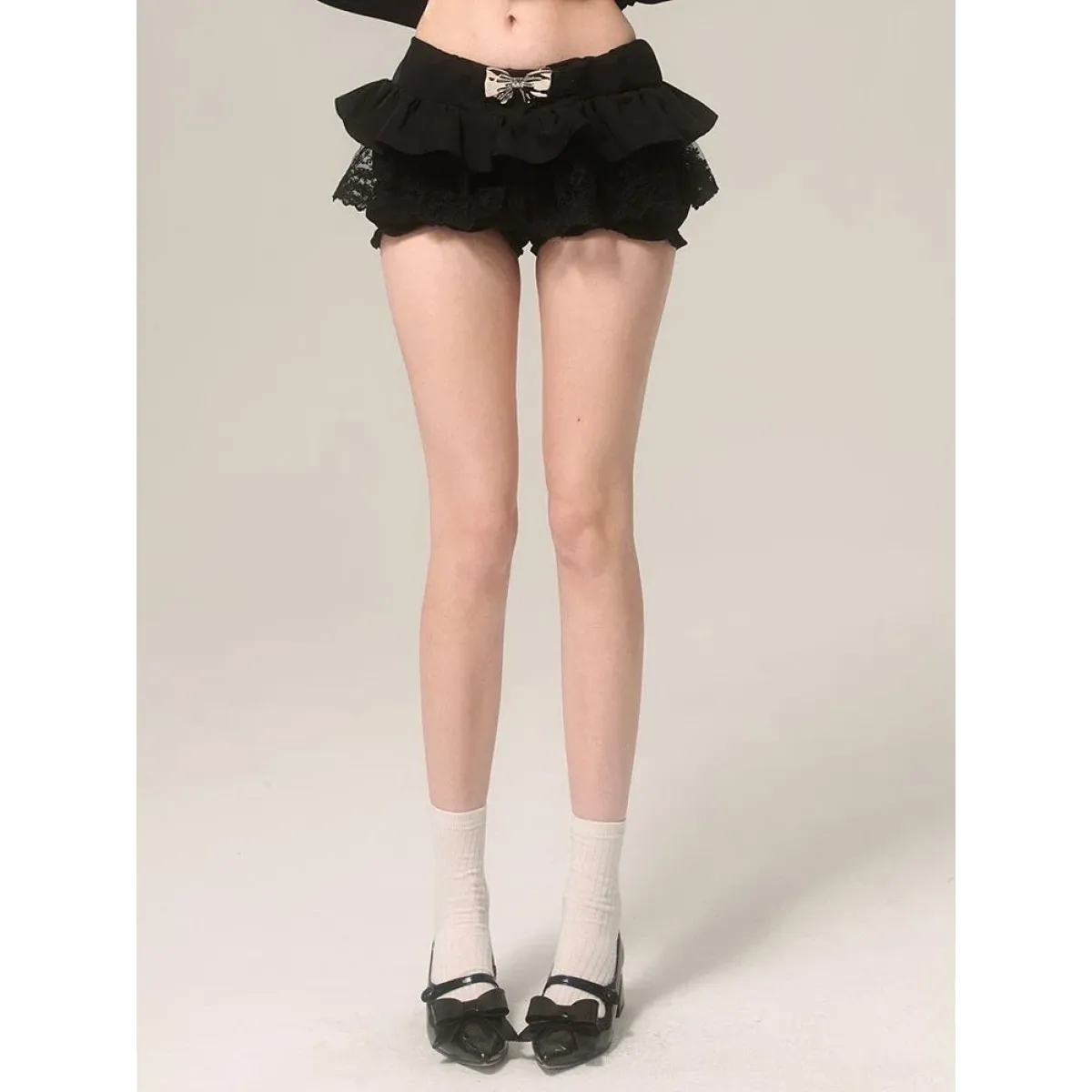 Y2K Lace Ruffle Mini Skirt – Kawaii Coquette Low Waist - Bottoms - Short - Other - Sets - 6