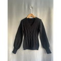 V-Neck Slim Fit Sweater – Y2K Lace Trim Knit Pullover Top - Sweaters - Long - V-neck - Sweaters - 4
