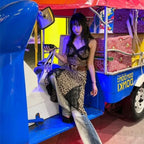 Animal Pattern Y2K Lace Trim Slip Dress - All Dresses - Dresses - 4