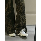 Y2K Leopard Print Wide Leg Denim Jeans - Bottoms - Jeans - 2
