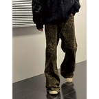Y2K Leopard Print Wide Leg Denim Jeans - Bottoms - Jeans - 3