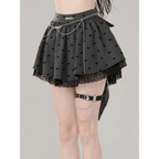 Bow Pleated Mini Skirt – Y2K Lolita Lace Cutecore - Bottoms - Short - Round - Skirts - 5