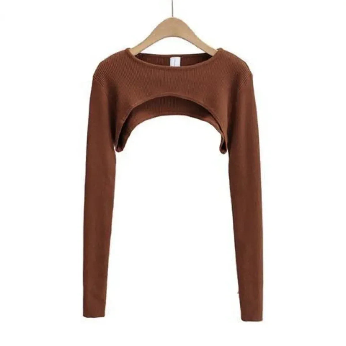 Y2K Knit Long Sleeve Shrug Crop Top - Women’s Clothing & Accessories - Crop Top - 6
