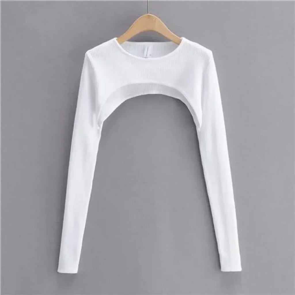 Y2K Knit Long Sleeve Shrug Crop Top - Women’s Clothing & Accessories - Crop Top - 7