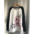 Y2K Skull Faux Layered Harajuku Long Sleeve Tee - T-Shirts - T-Shirt - 3