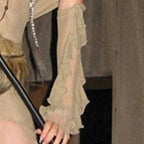 Y2K Hooded Ruffle Slit Maxi Dress - All Dresses - Maxi Dress - 8