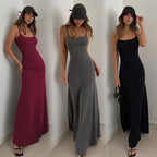 Y2K Backless Bodycon Maxi Sundress - All Dresses - Maxi Dress - 1