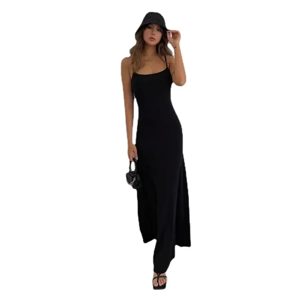 Y2K Backless Bodycon Maxi Sundress - All Dresses - Maxi Dress - 5
