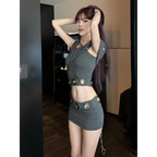 Y2K Grommet Cutout Mini Dress - All Dresses - Mini Dress - 4