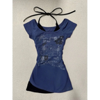 Y2K Grunge Halter Layered Mini Dress - All Dresses - Mini Dress - 1