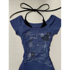 Y2K Grunge Halter Layered Mini Dress - All Dresses - Mini Dress - 2