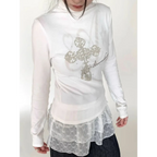 Korean Lace Ruffle Mini Skirt – Y2K Lolita Style - Bottoms - Mini Skirts - 2
