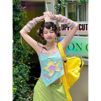 Y2K Patchwork Tees - Harajuku Kawaii Slim Tanks - T-Shirts - 3