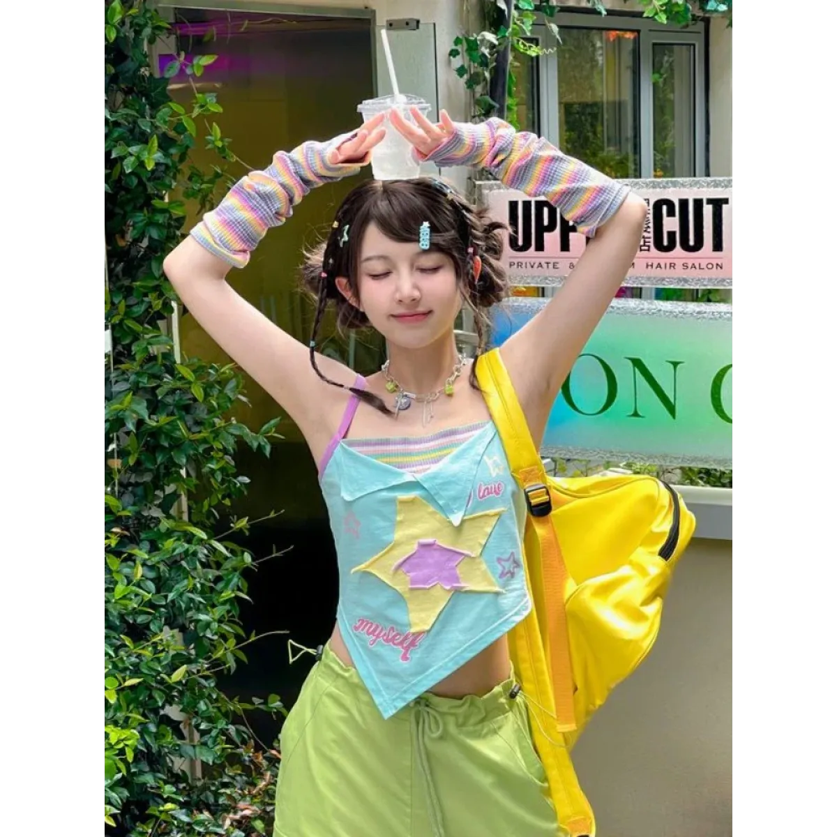 Y2K Patchwork Tees - Harajuku Kawaii Slim Tanks - T-Shirts - 3
