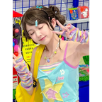 Y2K Patchwork Tees - Harajuku Kawaii Slim Tanks - T-Shirts - 5