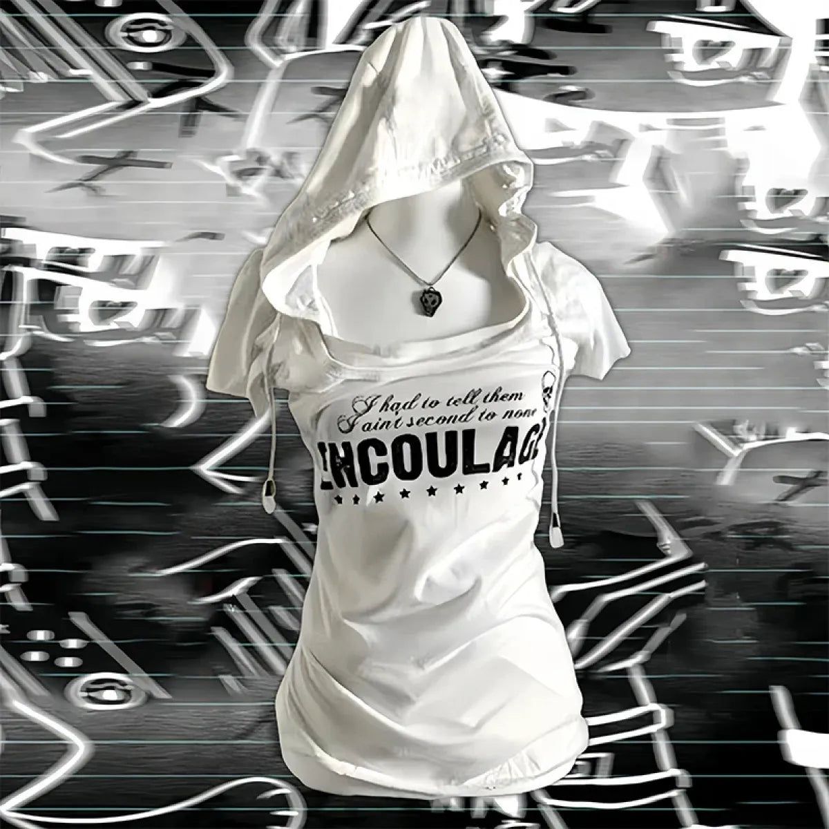 Y2K Punk Grunge T-Shirt – Hooded Slim Fit Retro Tee - T-Shirts - Short - Hooded - T-Shirts - 4