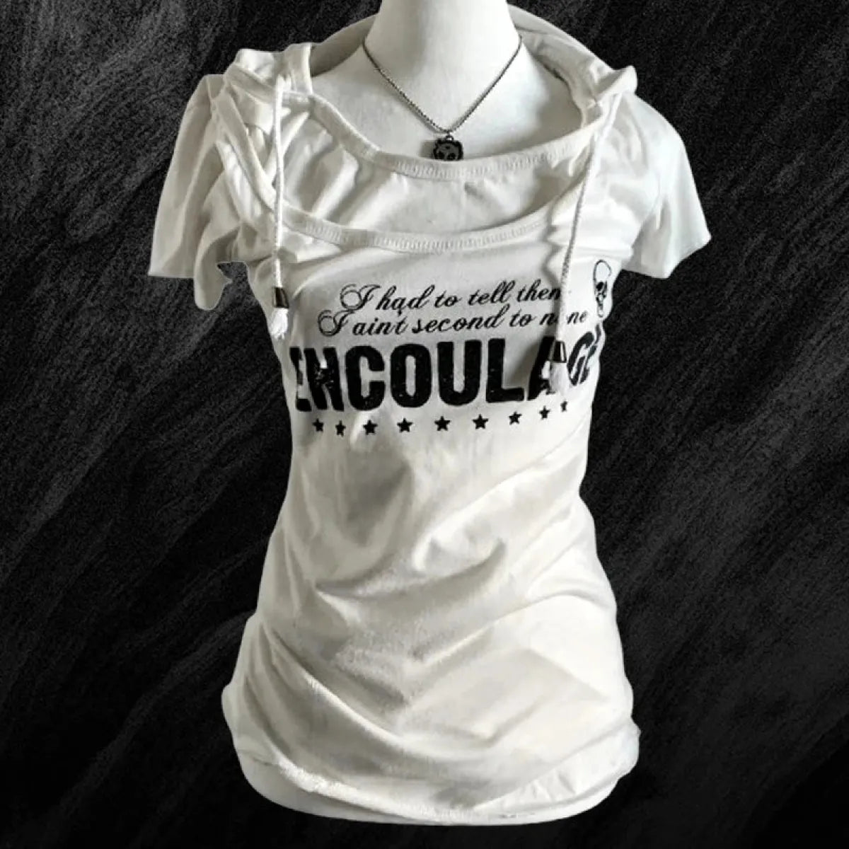 Y2K Punk Grunge T-Shirt – Hooded Slim Fit Retro Tee - T-Shirts - Short - Hooded - T-Shirts - 3