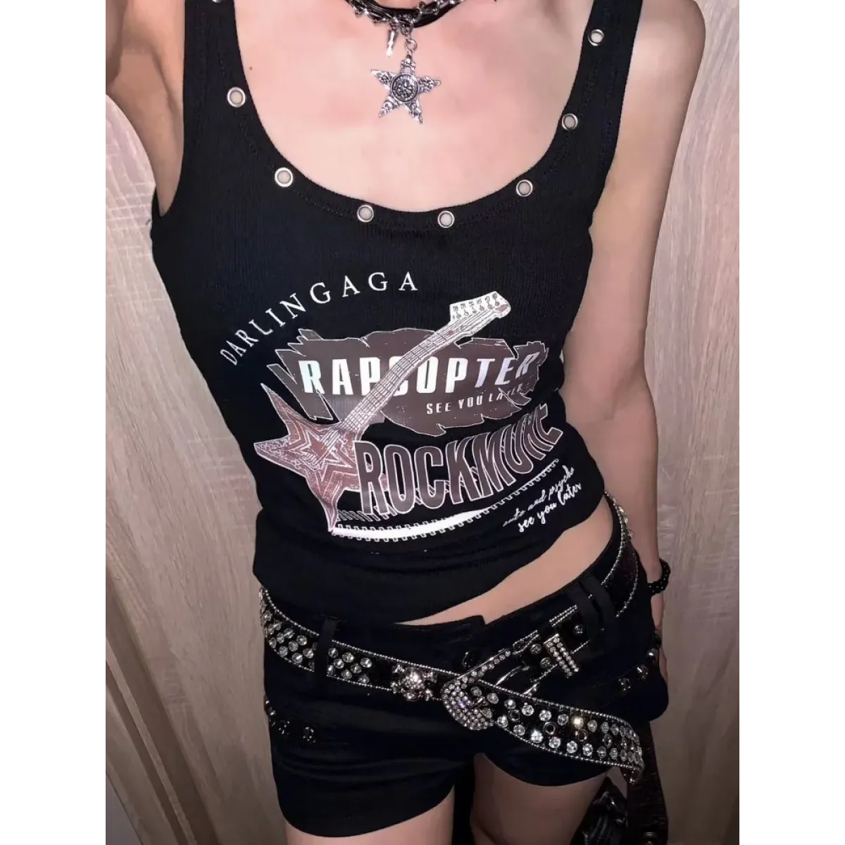Y2K Punk Rock Graphic Camisole Tank Top - Women’s Clothing & Accessories - Tank Top / Cami - 3