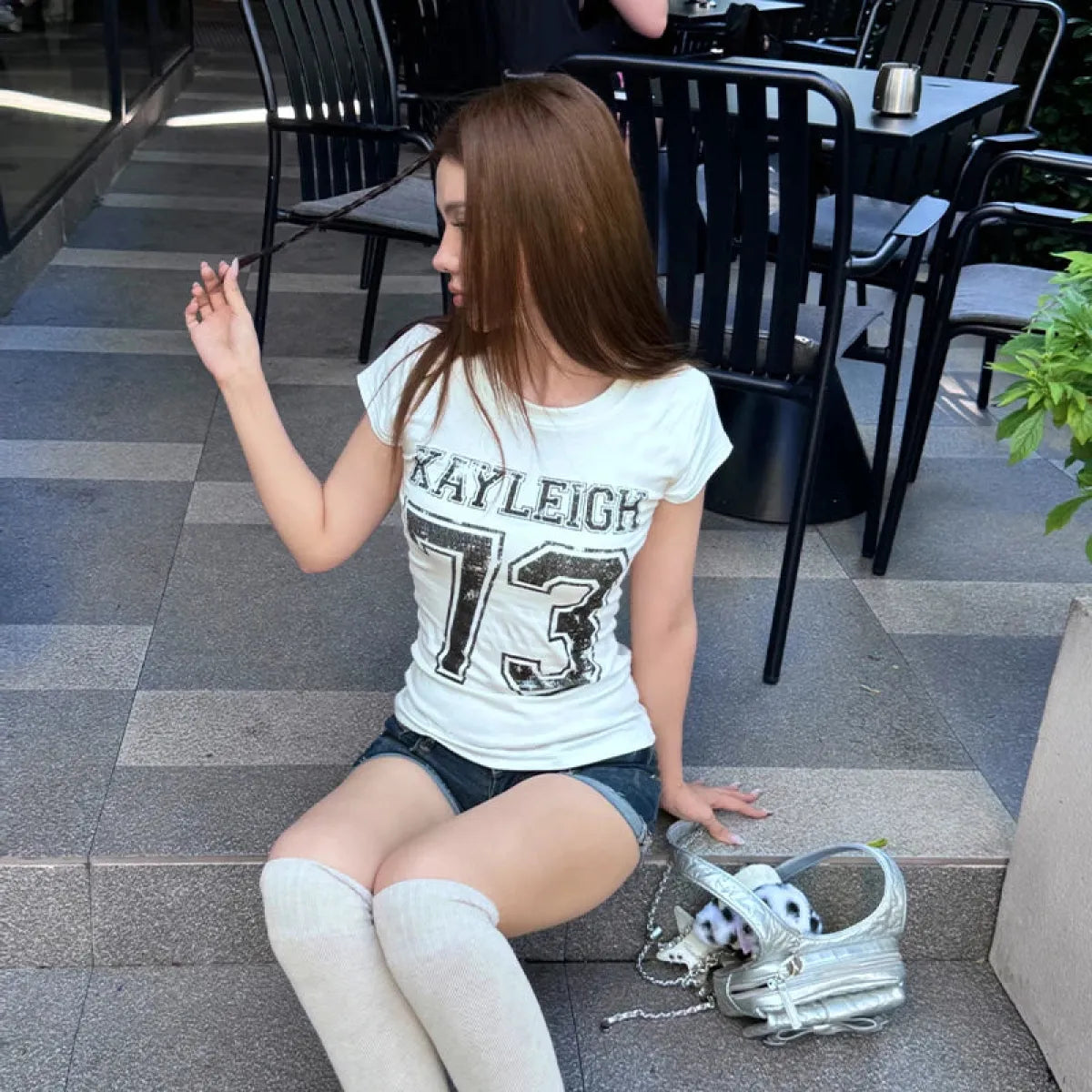 Y2K Punk Vintage T-Shirt – Number Print Slim Fit Tee - T-Shirts - Short - Round - T-Shirts - 3