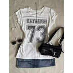 Y2K Punk Vintage T-Shirt – Number Print Slim Fit Tee - T-Shirts - Short - Round - T-Shirts - 7