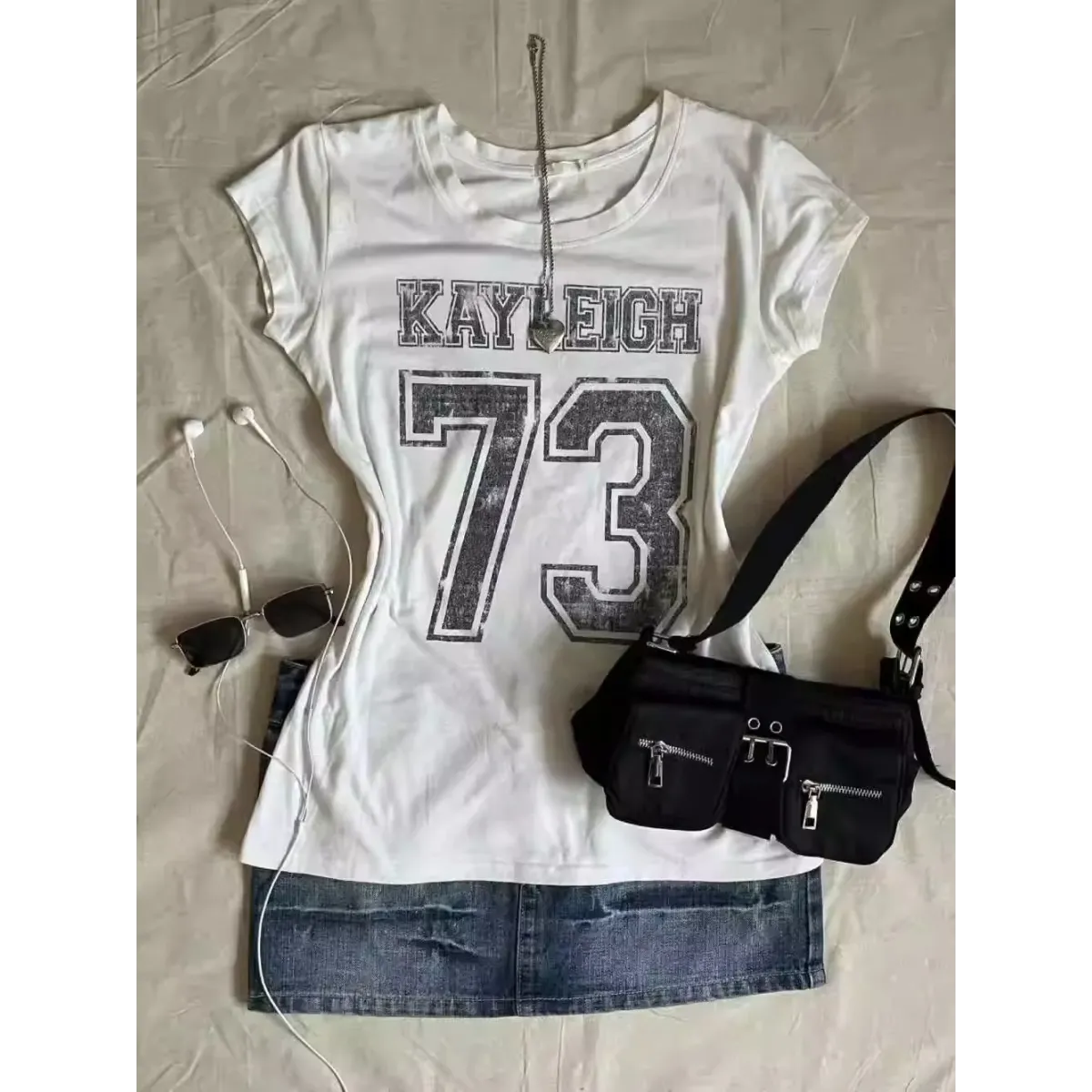 Y2K Punk Vintage T-Shirt – Number Print Slim Fit Tee - T-Shirts - Short - Round - T-Shirts - 7