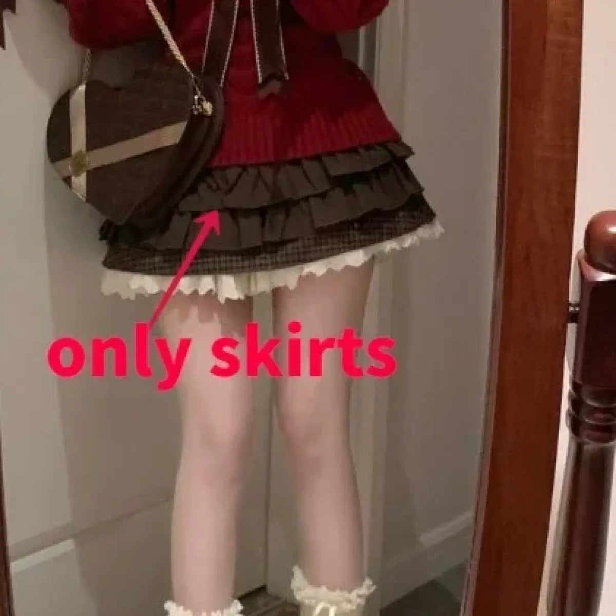 Y2K Off Shoulder Bow Sweater & Ruched Skirt Set – Autumn Knit - Best Sellers - Clothing Sets - 5