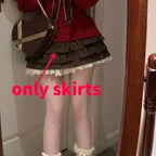 Y2K Off Shoulder Bow Sweater & Ruched Skirt Set – Autumn Knit - Bottoms - Clothing Sets - 5