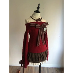 Y2K Off Shoulder Bow Sweater & Ruched Skirt Set – Autumn Knit - Bottoms - Clothing Sets - 7