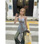 Y2K Tie-Dye Ruffle Tank Top - Tops & Tees - Tops - 1