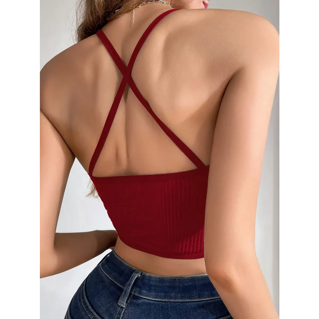 Y2K Mesh Halter Corset Crop Top - Women’s Clothing & Accessories - Tank Top / Cami - 3